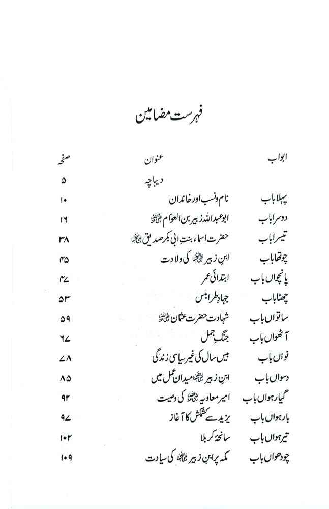 Seerat Hazrat Abdullah Bin Zubair (R A ) (سیرت حضرت عبداللہ بن زبیر رضی اللہ عنہ)
