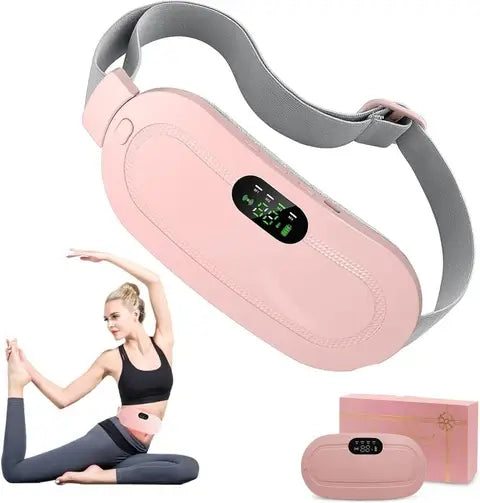 Electric Waist Belt Device with Fast Heating Massage Pad - 3 Heat Levels and 4 Vibration Modes, Perfect Gifts For Women And Girls