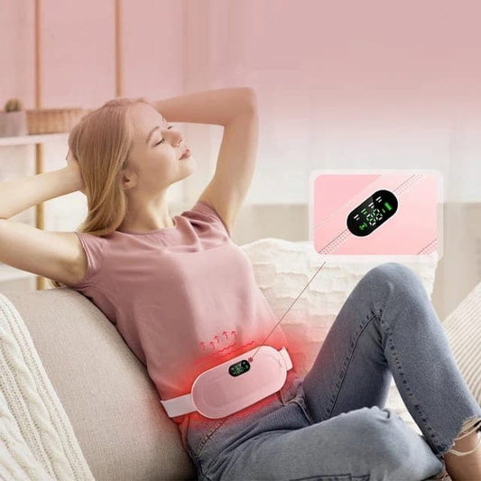 Electric Waist Belt Device with Fast Heating Massage Pad - 3 Heat Levels and 4 Vibration Modes, Perfect Gifts For Women And Girls