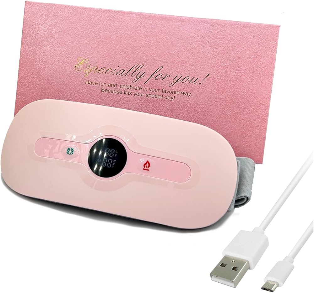 Electric Waist Belt Device with Fast Heating Massage Pad - 3 Heat Levels and 4 Vibration Modes, Perfect Gifts For Women And Girls