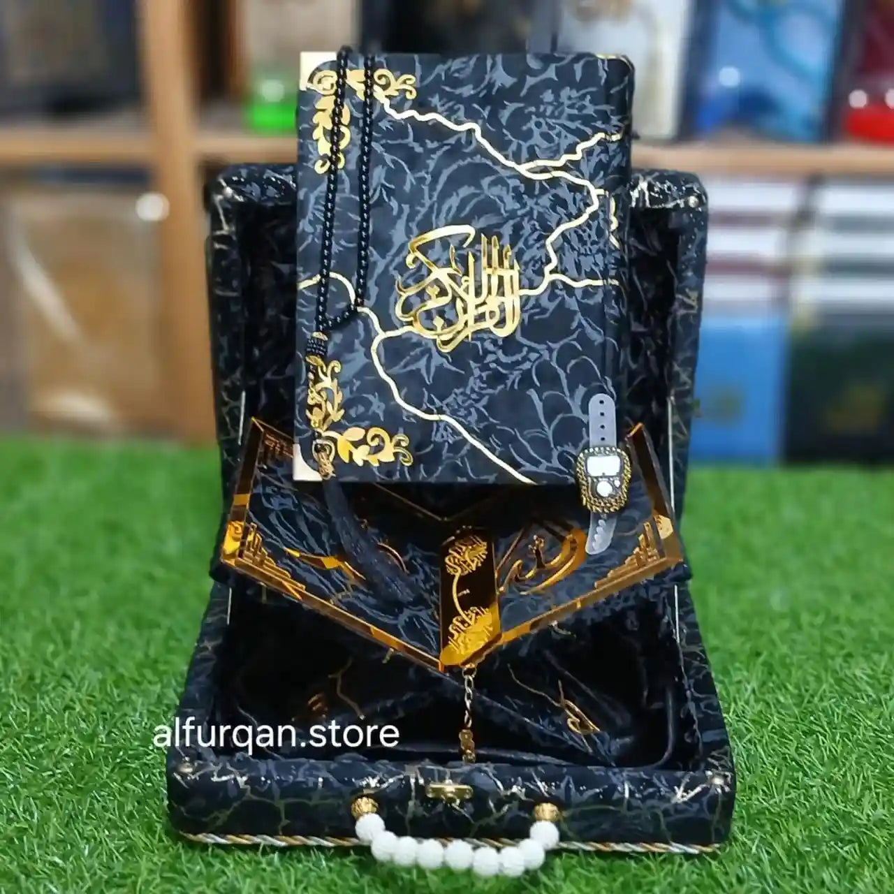 Quran e Pak Gift Edition With Translation ( Handle Box ) Black