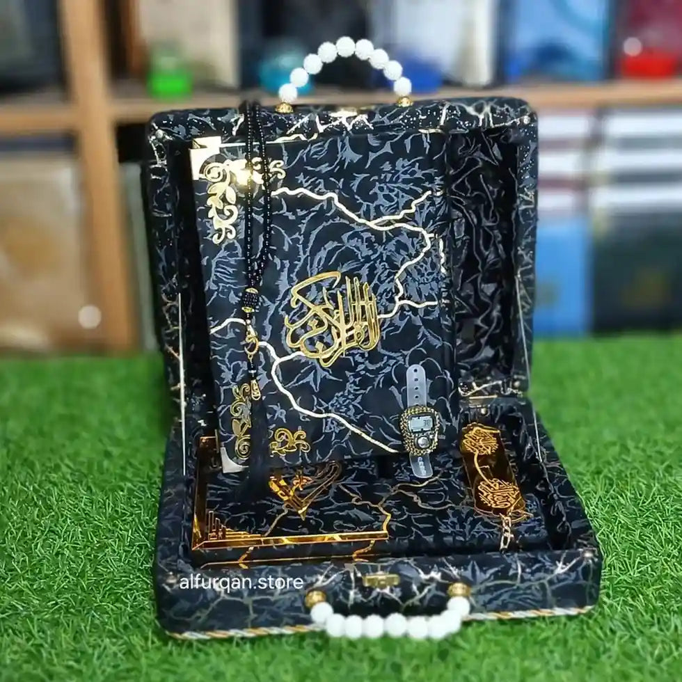 Quran e Pak Gift Edition With Translation ( Handle Box ) Black