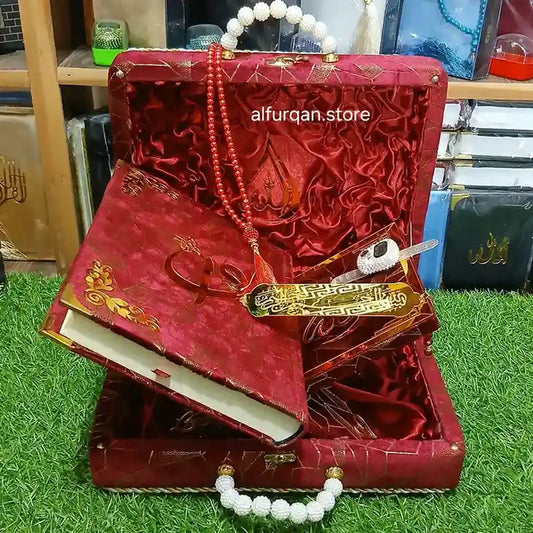 Quran e Pak Gift Edition With Translation ( Handle Box ) Mehroon