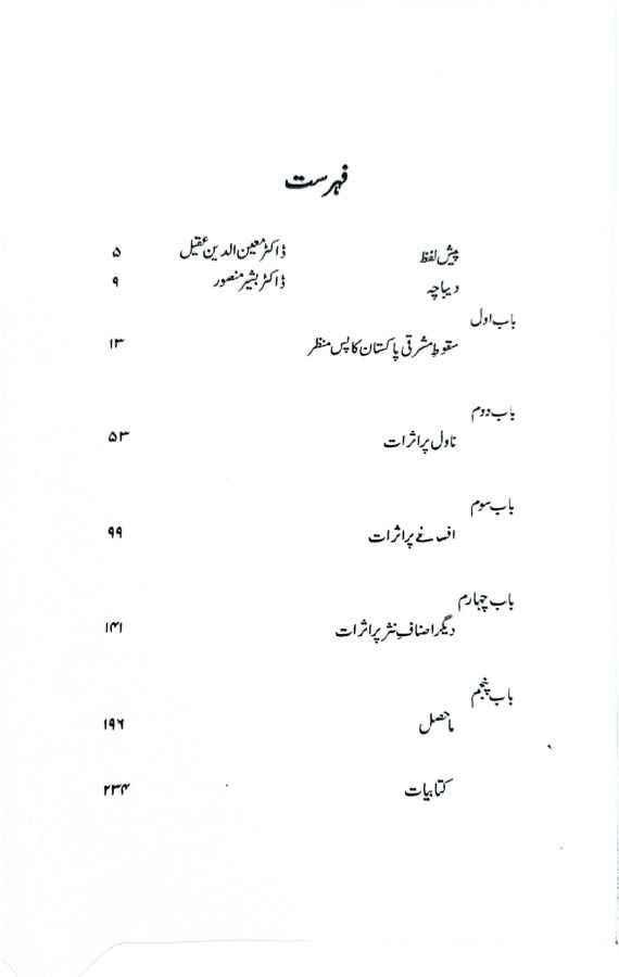 Saqoot e Mashraqi Pakistan Aur Urdu Adab
Writer : Dr Basheer Mansoor – Pages : 244 Books, Islamic Books  : سقوط مشرقی پاکستان اور اردو ادب